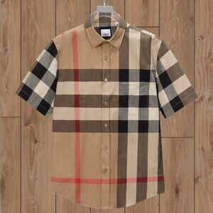 Classic Burberry Men's Short Sleeve Shirt